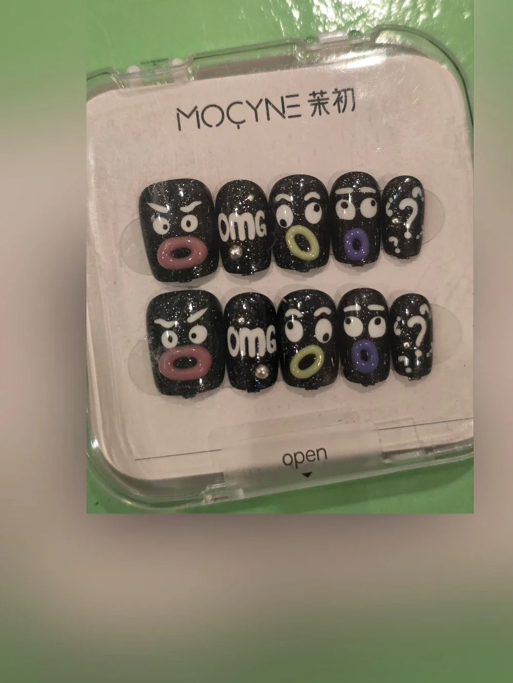 Mocyne Nude Glitter Press-On Nails 3Packs